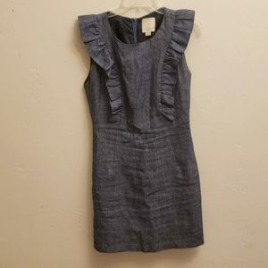 Aryn k Anthropologie linen denim look dress